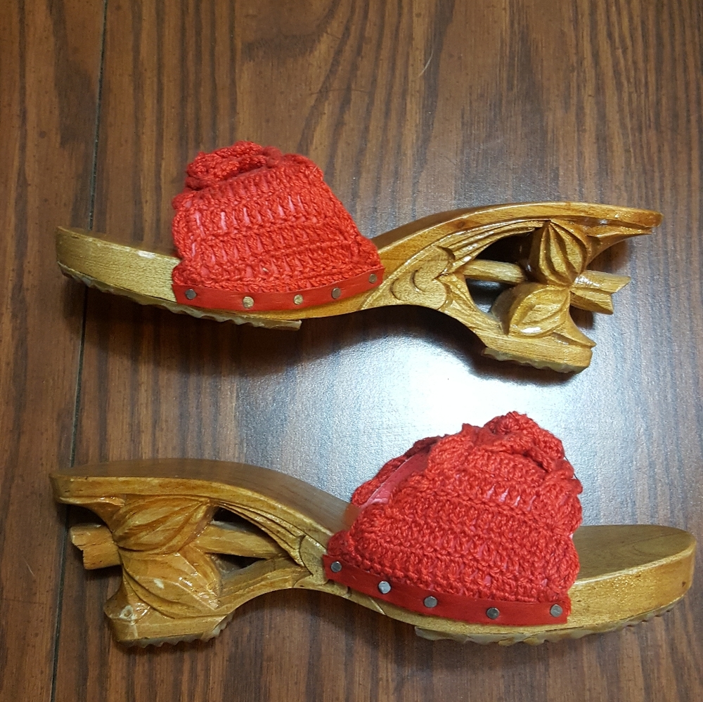 Handmade wooden women shoes